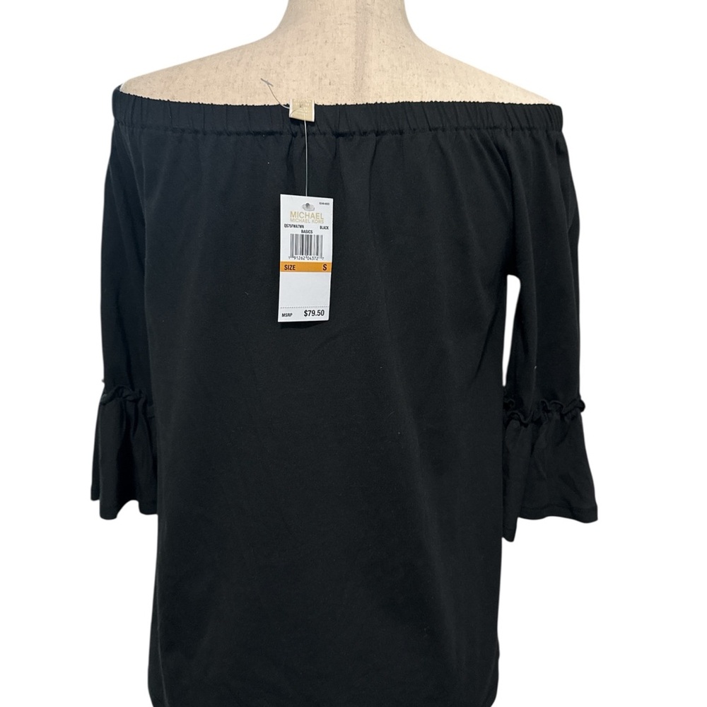 Michael Kors Elegant Black Off-Shoulder Top
